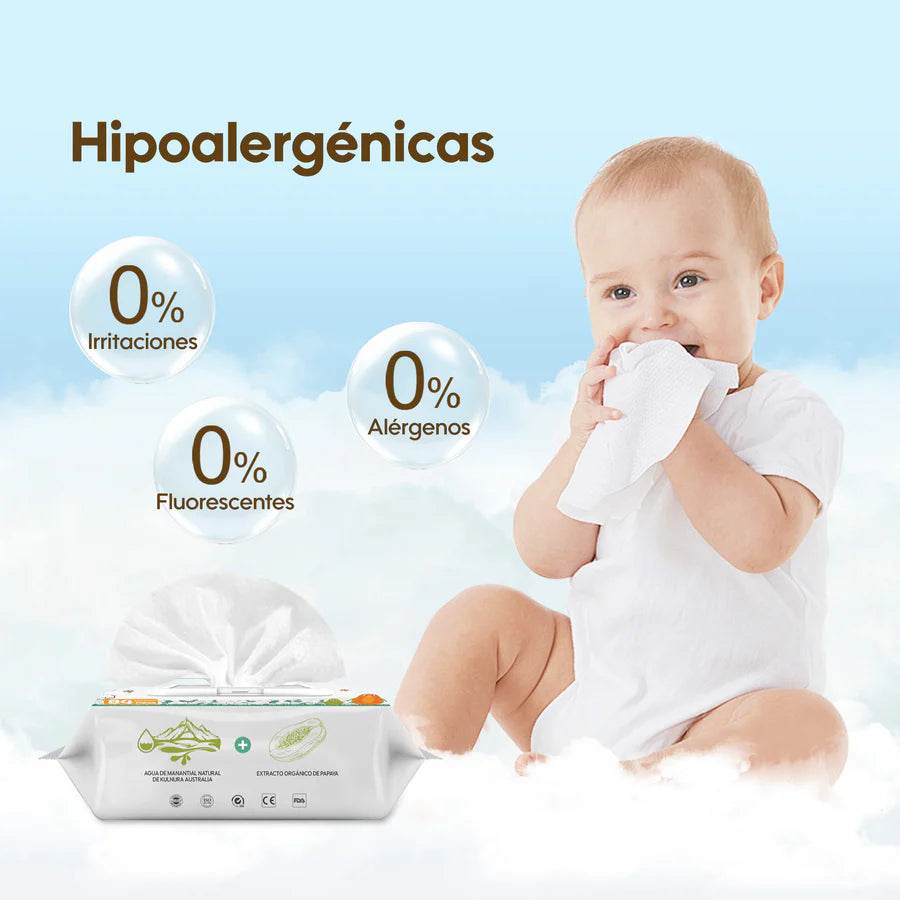 Pack Familiar: Toallitas Serie Fresca y Nutritiva 12 Paquetes/Caja - Papaya