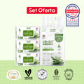 Pack Ahorro: Toallitas Húmedas 99,9% Agua Pura Cuidado Fresco y Orgánico 3 Paquetes/Bolsa 252un - Aloe Vera