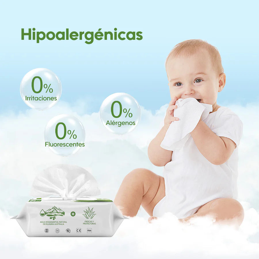 Pack Familiar: Toallitas Serie Fresca y Nutritiva 12 Paquetes/Caja - Áloe