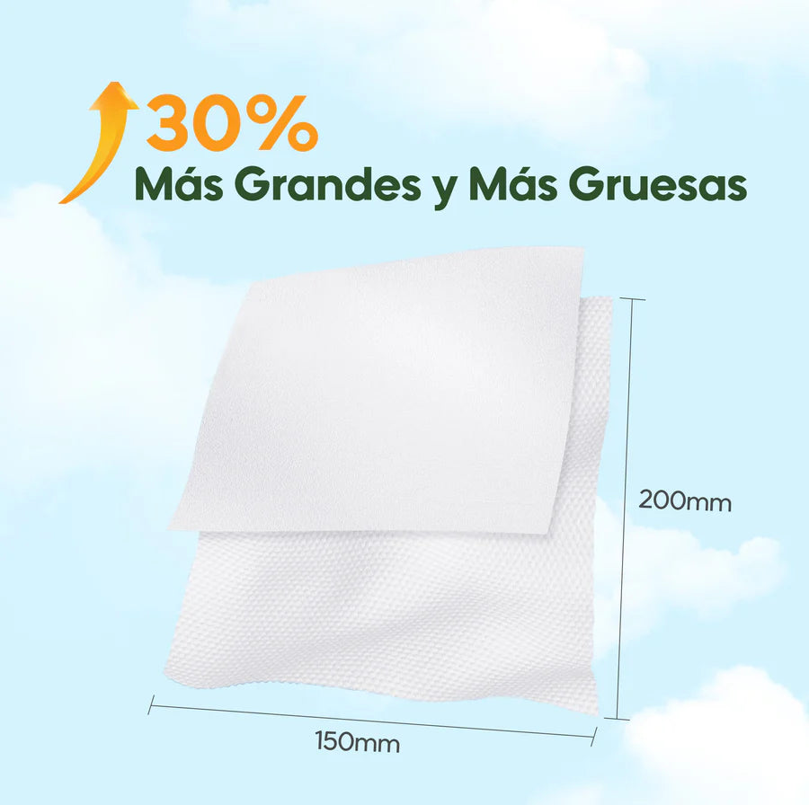 Pack Familiar: Toallitas Serie Fresca y Nutritiva 12 Paquetes/Caja - Aguacate