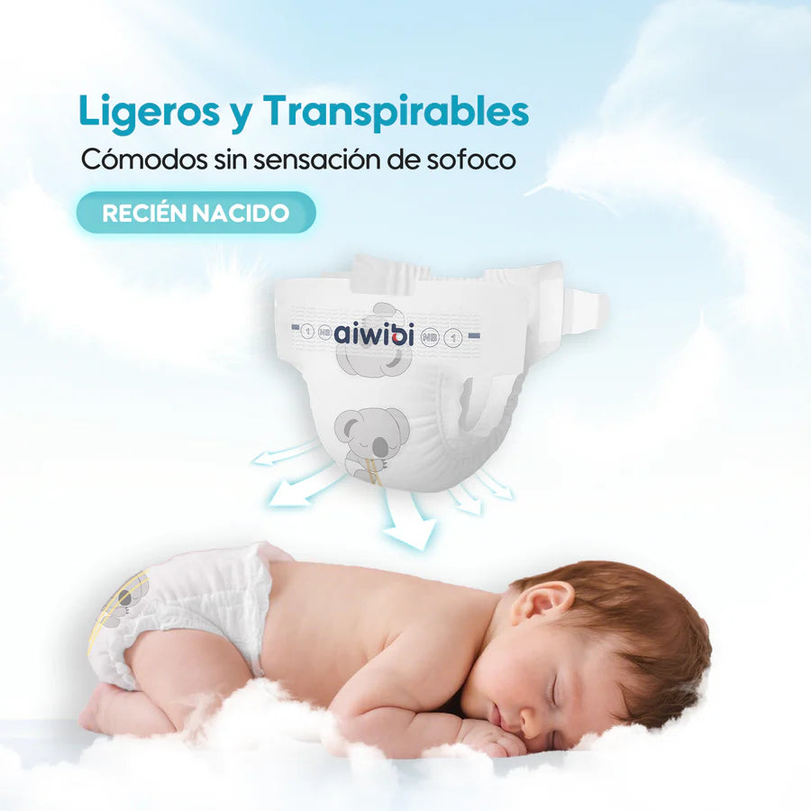 Pañales Aiwibi Para Recién Nacido Talla (RN) Paquetes 22un.