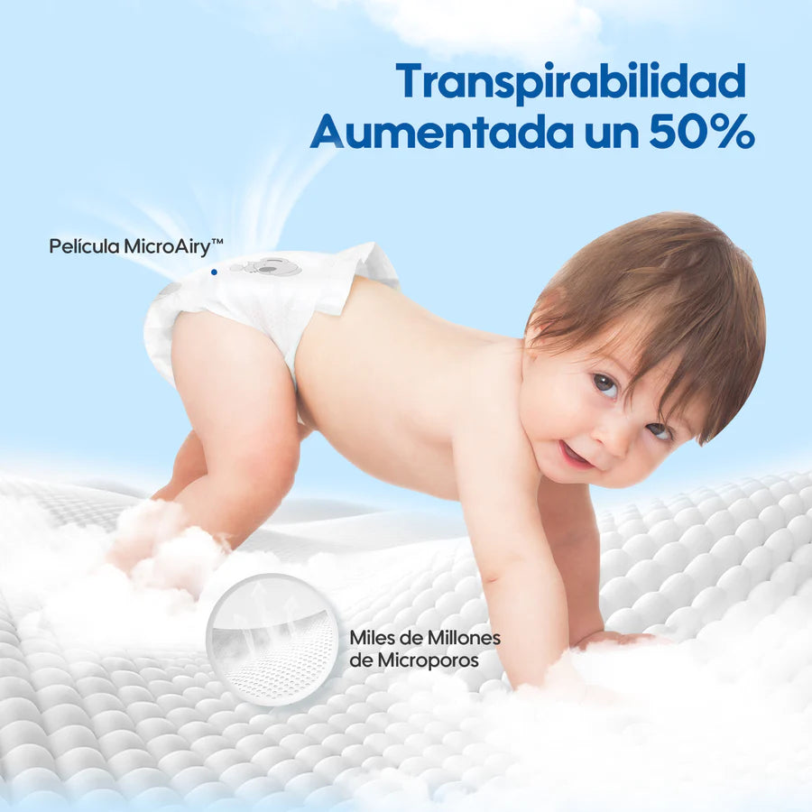 Pañales Premium Aiwibi Para Bebé Comfy Soft 6 Paquetes/Plancha (300un) Talla (P)