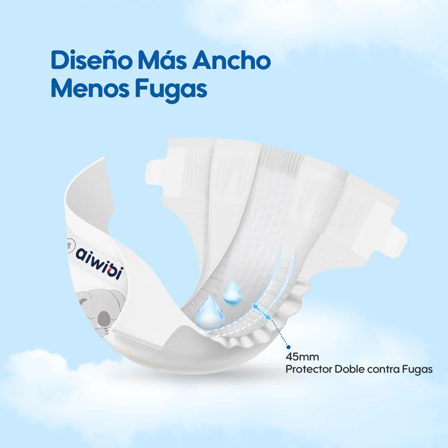 Pañales Premium Aiwibi Para Bebé Comfy Soft Talla (XXG) Paquete 50un.