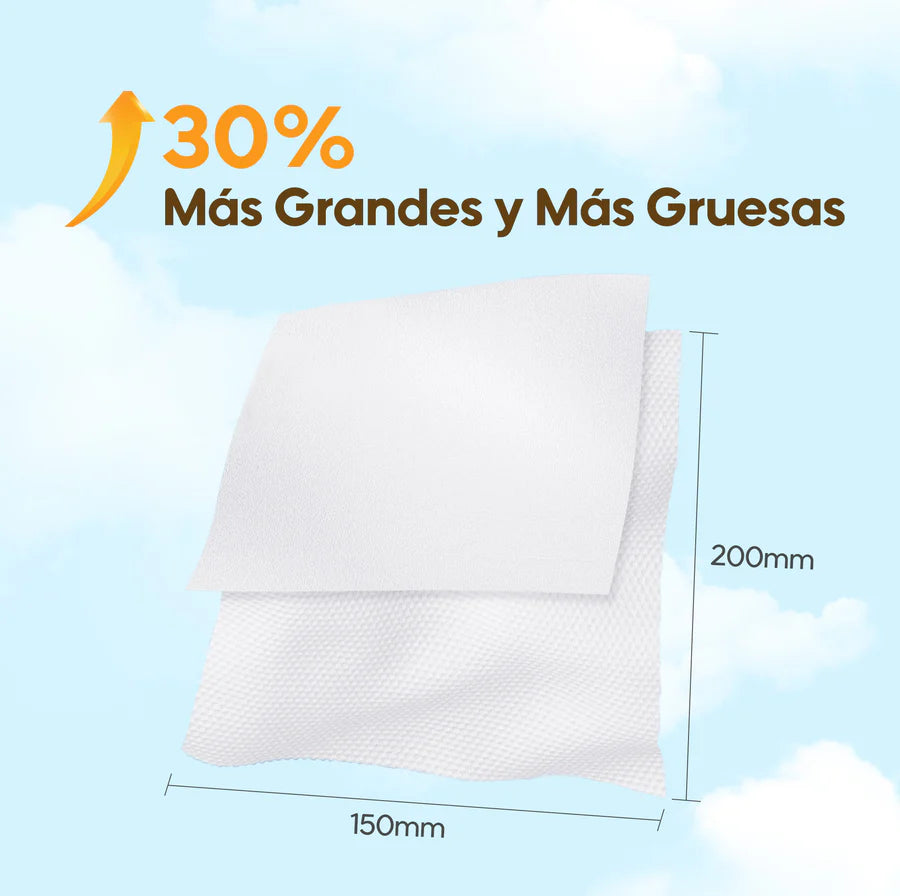 Pack oferta: Toallitas Húmedas 99,9% Agua Pura Cuidado Fresco y Orgánico 3 Paquetes/Bolsa 252un - Papaya