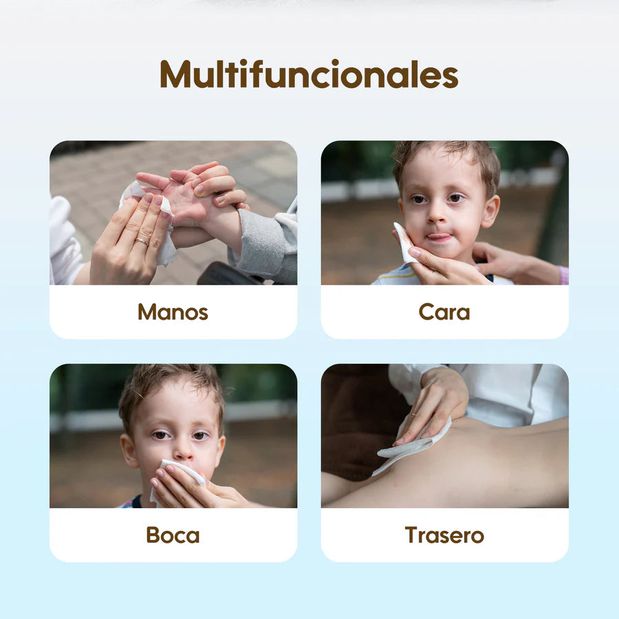 Pack oferta: Toallitas Húmedas 99,9% Agua Pura Cuidado Fresco y Orgánico 3 Paquetes/Bolsa 252un - Papaya